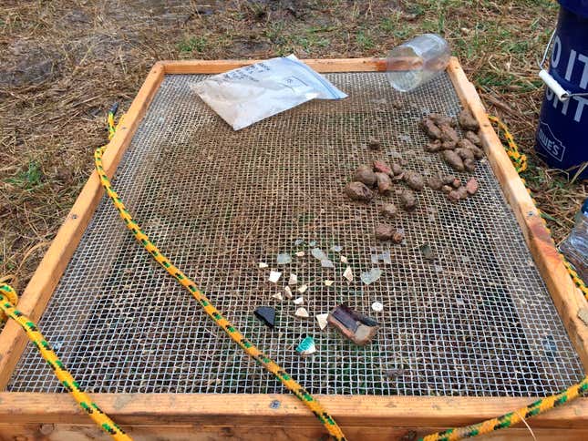 Various artifacts found at the site.