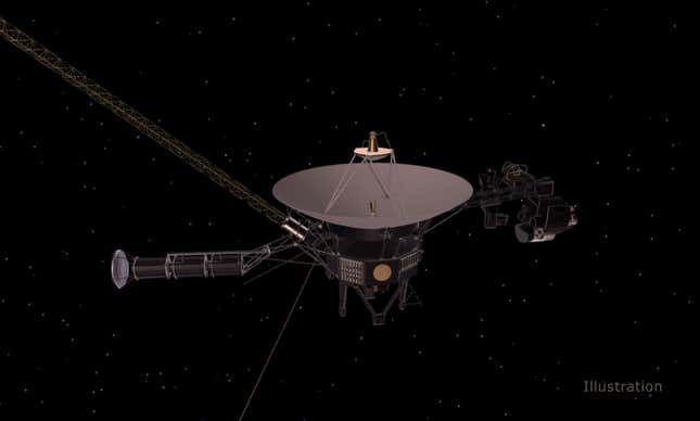 An illustration of Voyager 1 in space.