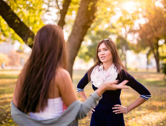Image for article titled Woman Seems Genuinely Upset That Younger Sister’s Hair Longer Than Hers
