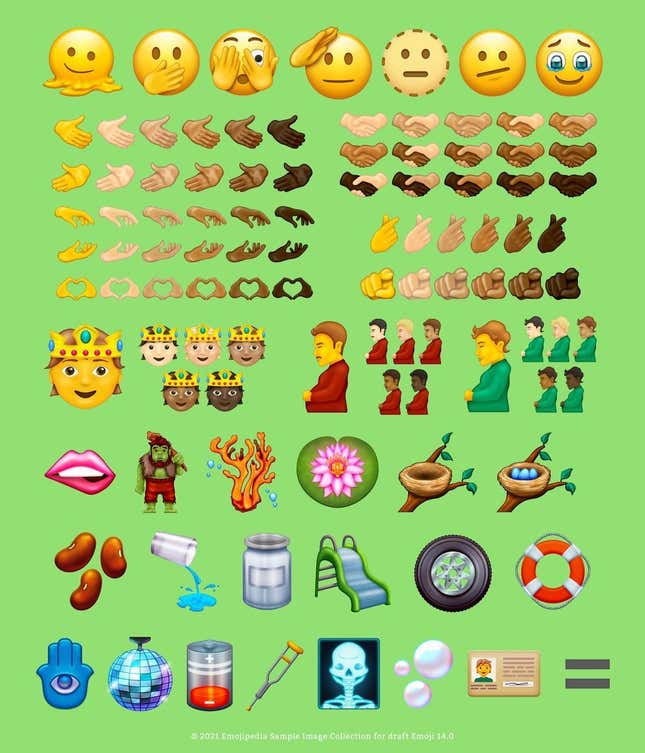 Imagen para el artículo titulado Unicode aprueba 37 nuevos emojis, entre ellos hombre embarazado, labio mordido y el gesto del dinero