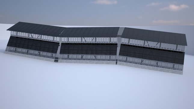 Model sections of Gleason Partners’ border wall.