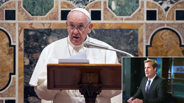 Image for article titled The Onion Looks Back At Pope Francis’ First 10 Years At A Dead End Job