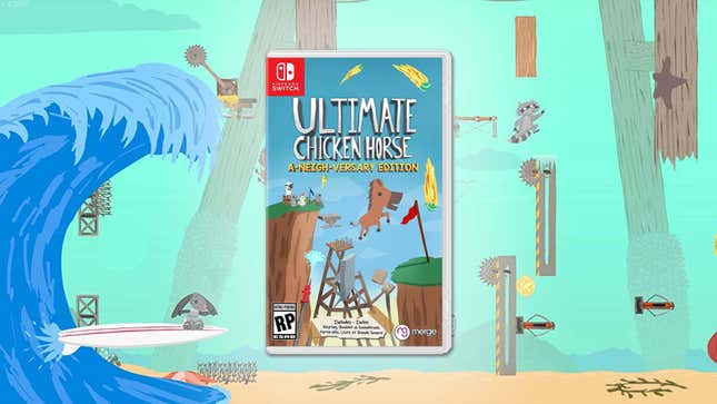 (Pre-order) Ultimate Chicken Horse: A-Neigh-Versary Edition (Switch) | $35 | AmazonGraphic: Joe Tilleli