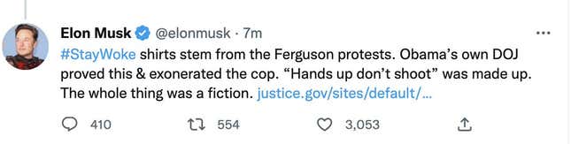 Elon Musk Defends Cop Who Killed Unarmed Black Man in Ferguson