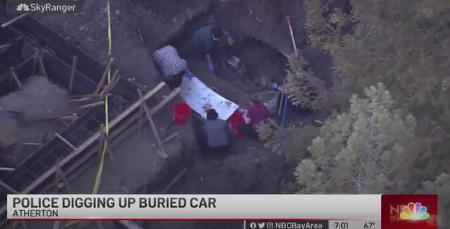 Image for article titled Car Found Buried 5 Feet Under Backyard of Ritzy Home Stumps Police