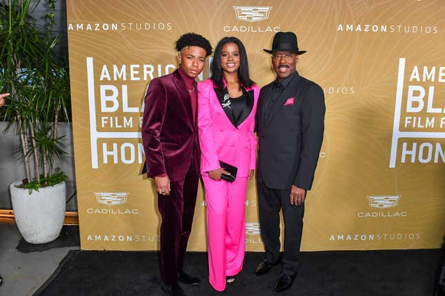 Courtney B. Vance, right and his two children.