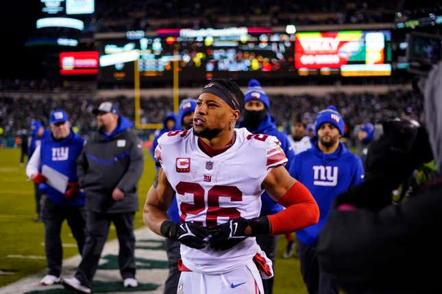 Saquon Barkley is holding out for a long-term deal