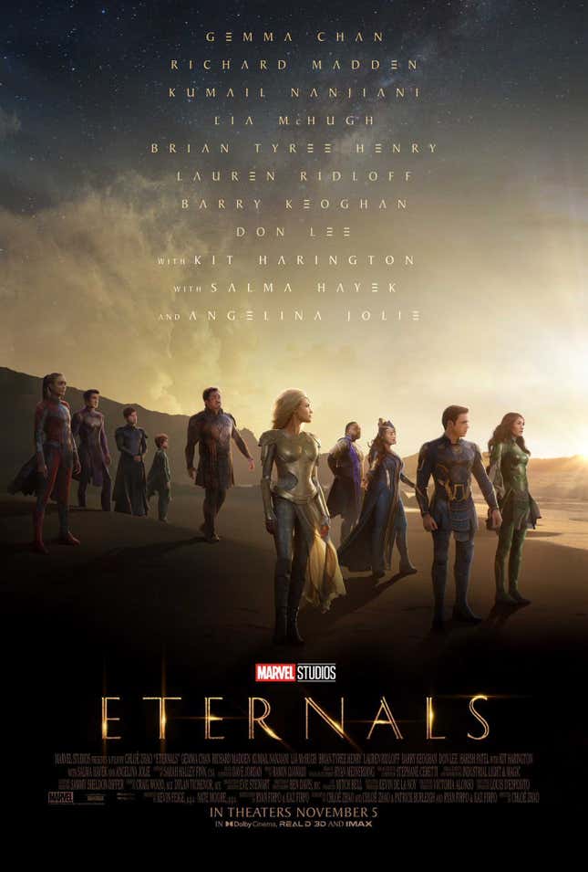 Imagen para el artículo titulado El tráiler final de Eternals explica donde estaban estos héroes de Marvel durante Avengers: Endgame