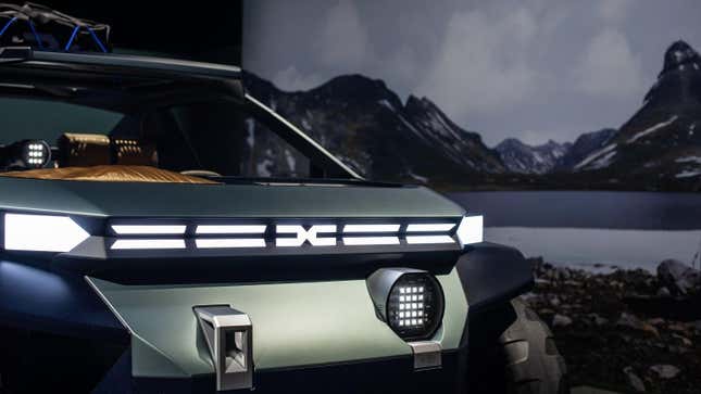 Image for article titled Dacia&#39;s Manifesto Concept Is an Escape From Cyberpunk City Life