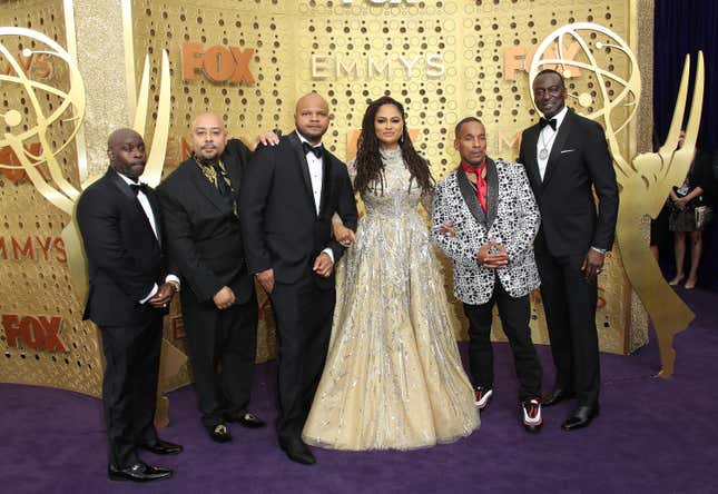 LOS ANGELES, CA - SEPTEMBER 22: (L-R) Raymond Santana, Antron McCray, Kevin Richardson, Ava DuVerney, Korey Wise and Yusef Salaam attend the 71st Emmy Awards at Microsoft Theater on September 22, 2019 in Los Angeles, California.