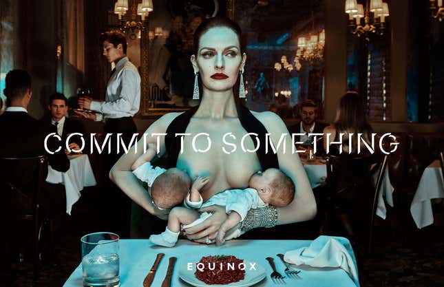 Image for article titled New ads from Equinox show gym-goers at peak absurdity