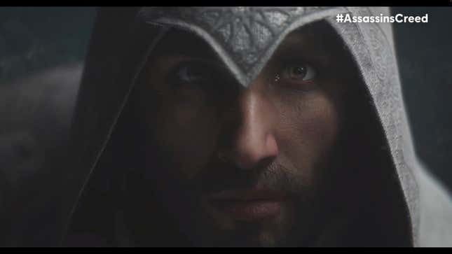 Basim, the protagonist of Assassin's Creed Mirage looks into the camera.