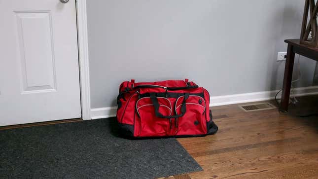 Image for article titled FEMA Recommends Americans Always Have Go-Bag Packed In Case Past Finally Catches Up With Them