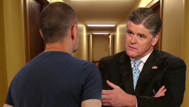Image for article titled Sean Hannity Informs Building Tenants About Deep-State Conspiracy Forcing Him To Triple Rent