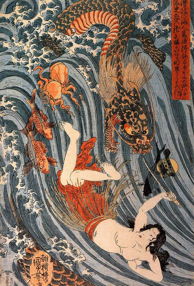 Princess Tamatori steals Ryūjin’s jewel.