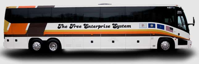 Image for article titled This Beautiful Coach Bus RV Has A Basement Bedroom And A Full Kitchen
