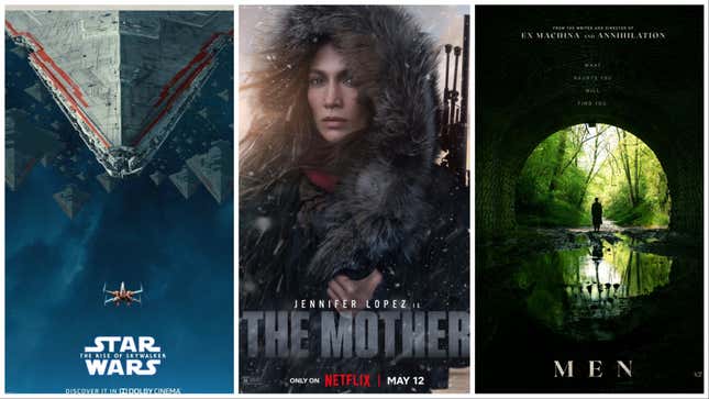 Poster designs overseen by Muthucumaru from left: Star Wars: The Rise Of Skywalker, The Mother, Men