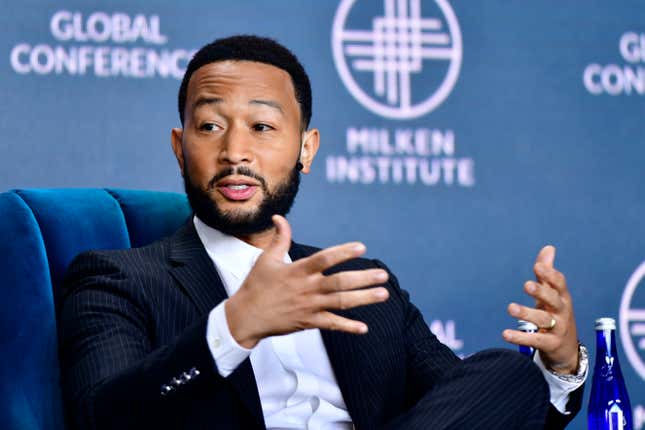 John Legend attends the 2023 Milken Institute Global Conference at The Beverly Hilton on May 01, 2023 in Beverly Hills, California.
