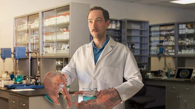 Image for article titled Half-Lobster Scientist Just Going To Hope Coworkers Don’t Notice He Had Mishap With CRISPR