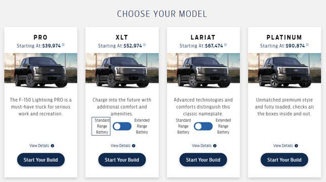 Image for article titled Here Are The Options To Check If You Want Your Ford Lightning To Be As Expensive As A Rivian R1T