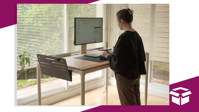 Improve your health and home office in style with the Tenon desk.