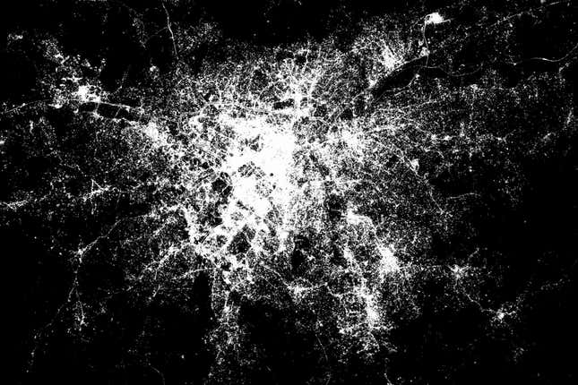 Image for article titled Marvelous footprints of world cities revealed by Foursquare check-ins