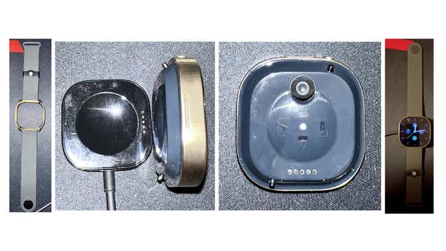 A photo of the Meta smartwatch that looks like it was hurriedly snapped 