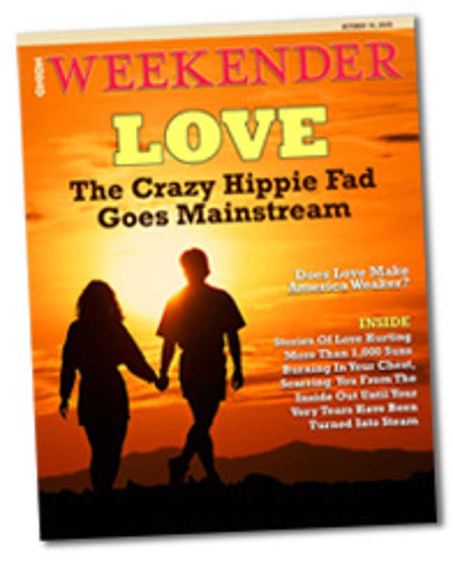 Image for article titled Love: The Crazy Hippie Fad Goes Mainstream