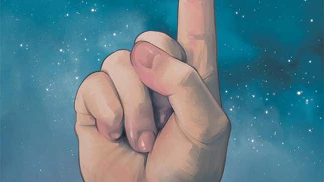 A pointing finger heralds the beginning of Saga’s end.
