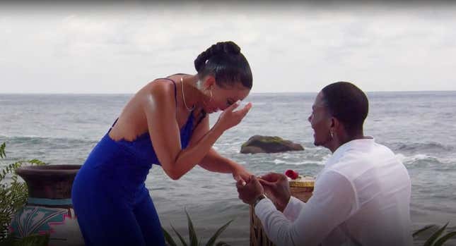 Maurissa Gunn and Riley Christian's engagement on <i>Bachelor In Paradise</i> makes Bachelor Nation history