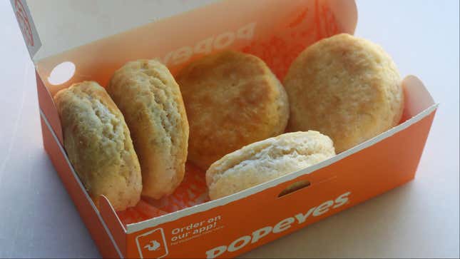 Image for article titled Can an Air Fryer Revive a Cold Popeyes Biscuit?
