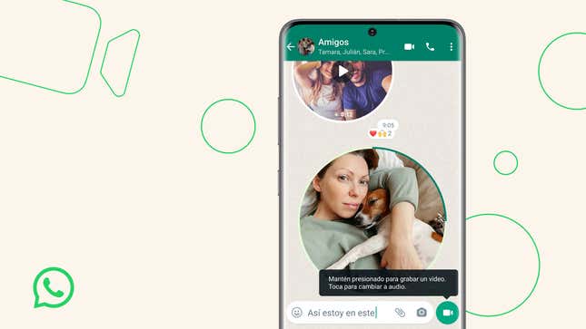 Nueva función de WhatsApp, enviar videos cortos