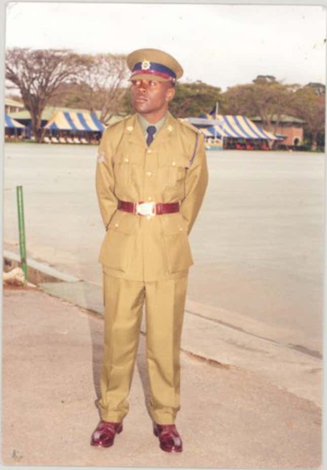 The author, Keith Silika, as a ZRP police officer in the late 1990s.