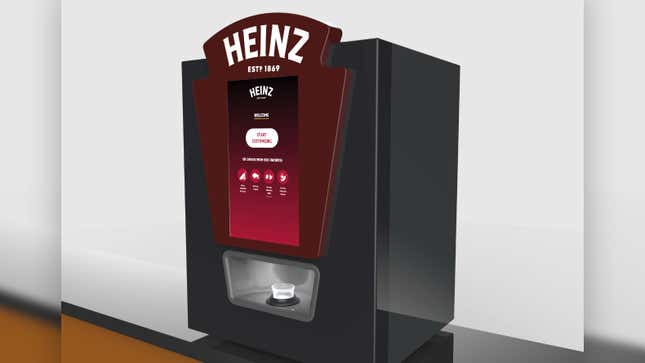 A render of Kraft Heinz caller   Heinz Remix condiment machine.