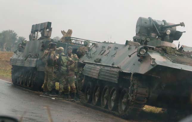 Photos: These images from Zimbabwe’s streets show the military might that is in control now