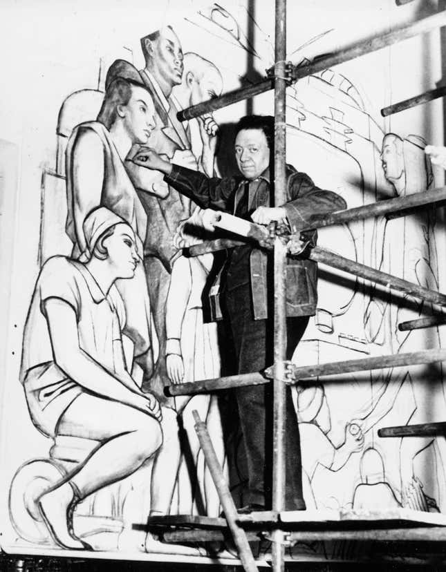 Diego Rivera in Rockefeller Center