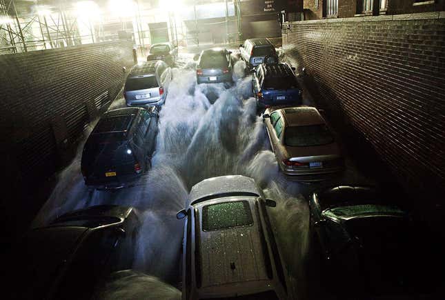 A parking lot in Manhattan’s financial district