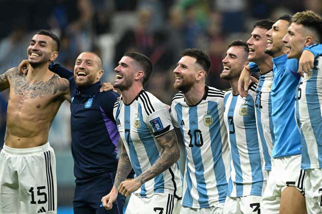 Argentina enjoys a well-deserved celebration.