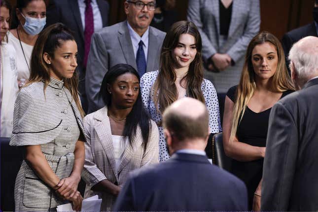 Image for article titled Simone Biles, Fellow Gymnasts Sue FBI for $1 Billion Over Inaction on Sexual Assault Allegations