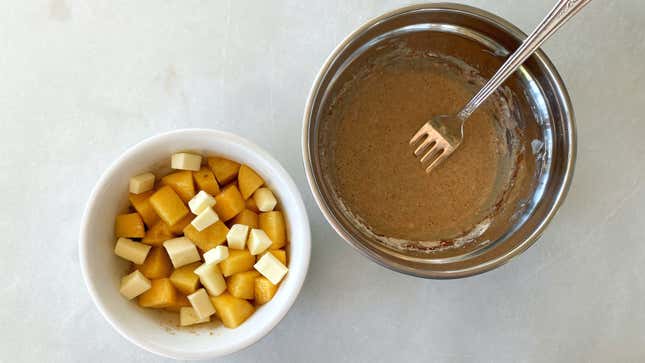 Image for article titled Turn a Single Peach Into an Air Fried Cobbler for One