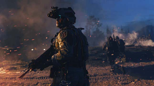 An operative uses $200,000 night vision goggles to make sense of MW2's UI.