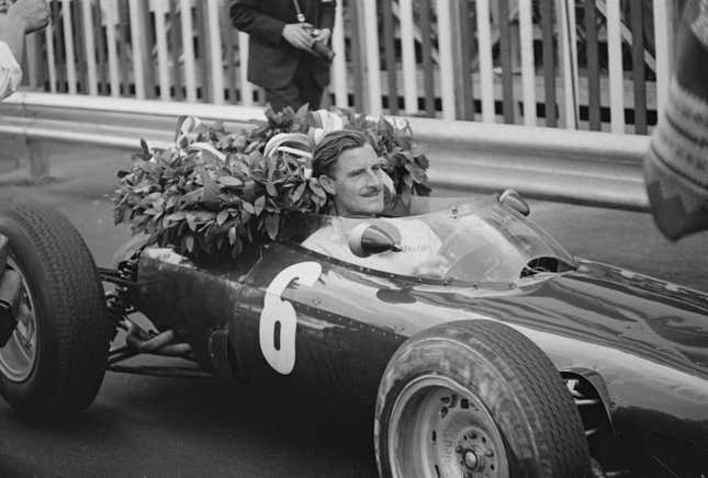 Graham Hill after winning the 1963 Monaco Grand Prix