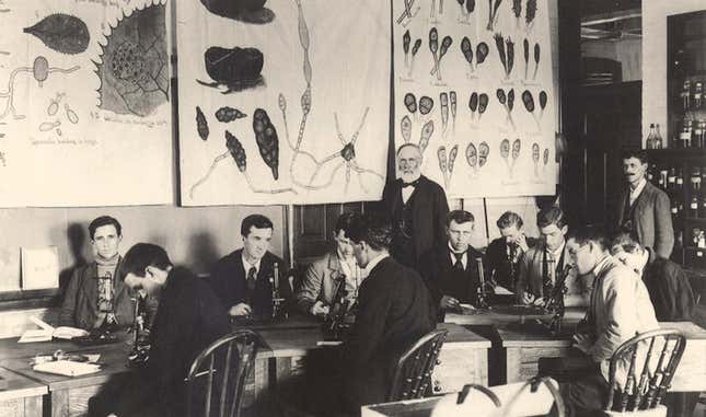 Beal en su clase de botánica en 1879.