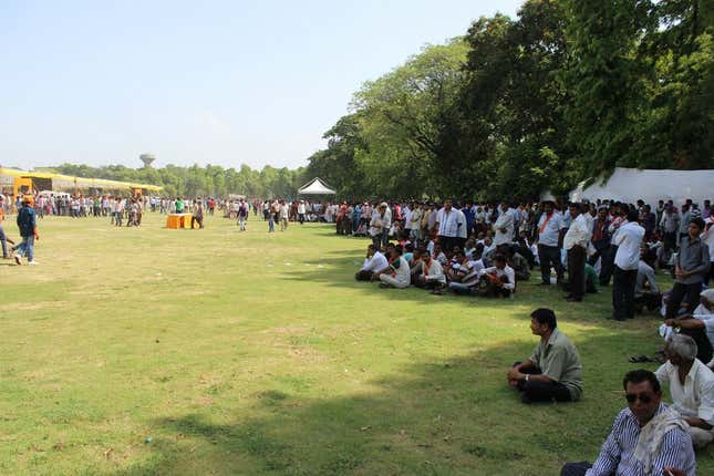 Image for article titled The quietest place in India is a Narendra Modi rally—while he’s speaking