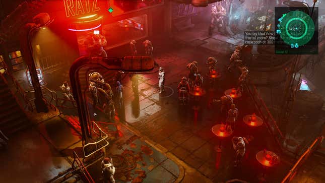 A screenshot from Neon Giant's The Ascent