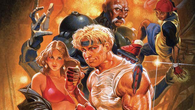Artwork from Streets of Rage III featuring Axel and Blaze. 