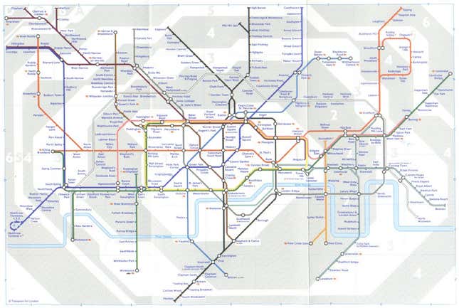 2002 London tube map