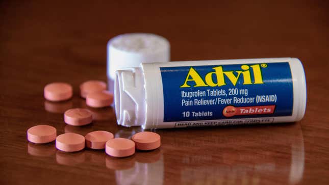 Bottle of Advil medication