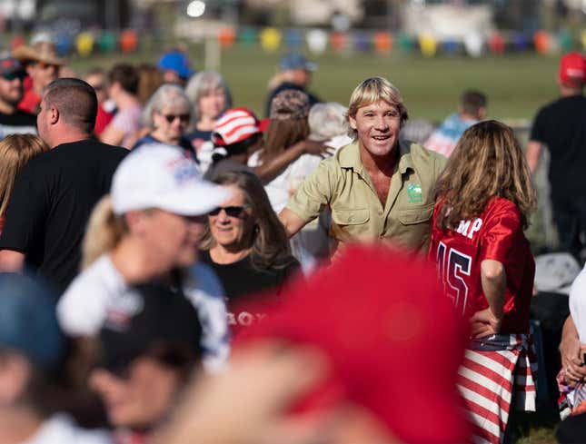 Image for article titled QAnon Supporters Disappointed After Steve Irwin Returns Instead Of JFK Jr.