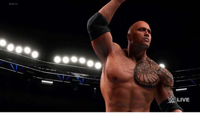 WWE 2K20&#39;s approximation of The Rock.
